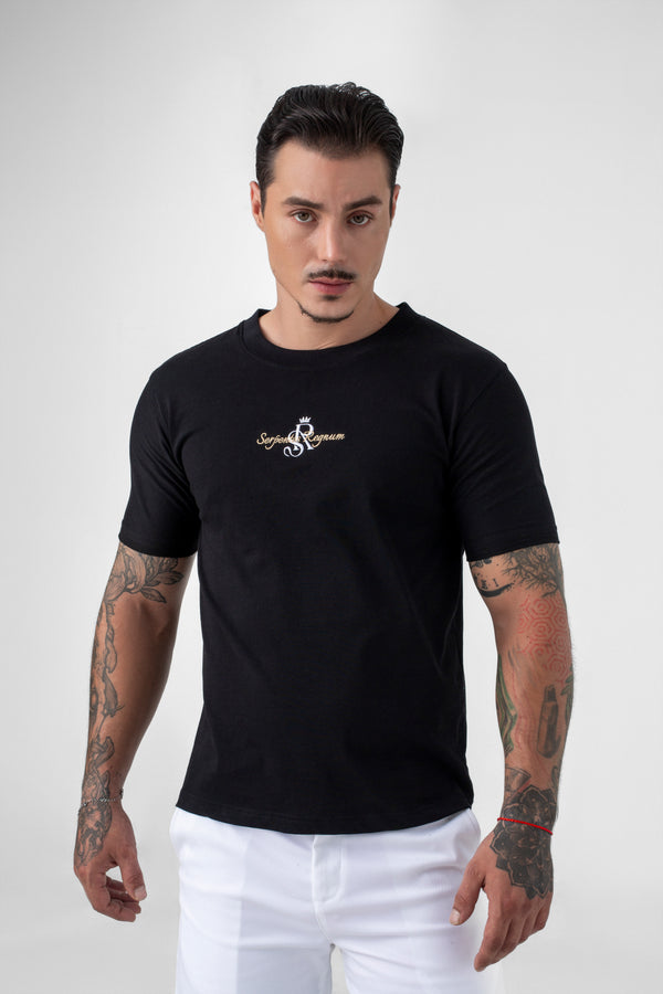 SR BLACK TEE CENTER LOGO