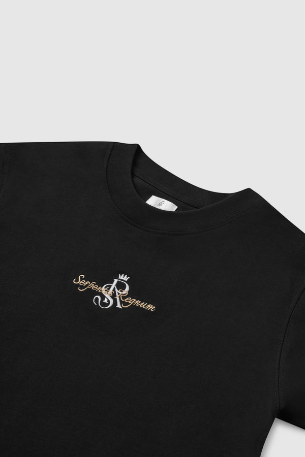 SR BLACK TEE CENTER LOGO