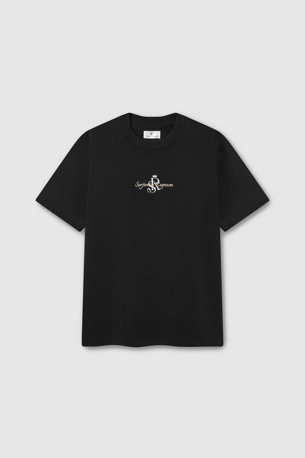 SR BLACK TEE CENTER LOGO